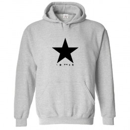 Black Star Unisex Classic Kids and Adults Pullover Hoodie for Music Lover							 									 									